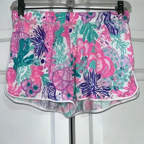 Lilly Pulitzer Women's XS Floral Sleep Shorts Multicolor Elastic Waist